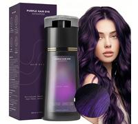 Polar Hair Dye Shampoo,Hair Colour Shampoo Care,Instant Dye Shamp-oo,H-air Dy-e Shamp-oo,Natural Plant Ha-ir Dy-e Sh-ampoo,3 In 1 H-air D-ye Permanent,Colour Sham-poo to Cover Grey Ha-ir,Purple