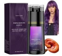 Polar Hair Dye Shampoo,Instant Ha/ir D/ye Sh/ampoo,Purple H/air D/ye,Ha/ir Color Sha/mpoo for Gray Hai/r Coverage,3 in 1 Sham/poo for Color Treated Hai/r,Ha/ir Care Instant Dye Shamp/oo(Purple)