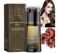 Polar Hair Dye Shampoo,Nova Ha/ir D/ye Sha/mpoo,Light Brown Ha/ir Dy/e,3 in 1 Sham/poo for Color Treated Ha/ir,Hai/r Care Instant Dye Sham/poo,Ha/ir Spray,Colour Sham/poo to Cover H/air(Light Brown)
