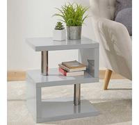 Polar High Gloss LED Lit Side Table Chrome