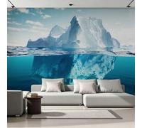 Polar Icebergs Photo Wallpaper for Bedroom The Scenery is Refreshing. 3D Small Wall Mural, Removable Peel and Stick Self-Adhesive Wall Decal for Boys Girls Living Room Office Decor 99"x 69" 19U-16