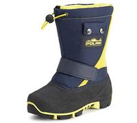 Polar Kids Winter Thermal Warm Winter Faux Fur Durable Rubber Sole Waterproof Outdoor Boots - Navy/Green - UK5/EU38 - YC0698