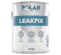Polar Leak Seal Clear Paint - 2.5 Litre - Instant Waterproof Roof Sealant - Ideal for Leaks, Cracks & Roof Repair - Concrete, Brick, Metal, Drainpipes & Gutters - Easy to Apply