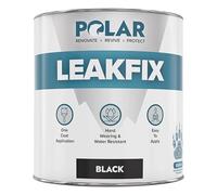 Polar Leak Seal Paint - 1L, Black - Waterproof Roof Sealant for Leaks & Cracks - Seals and Protects Roofs, Gutters, & Drainpipes from UV Damage - Easy One Coat Application