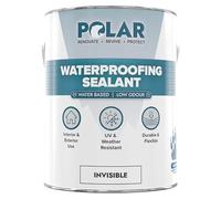 Polar LeakFix Waterproofing Sealant Paint - Clear Waterproof Sealer - 5L | One-Coat Clear Waterproof Sealant - For Masonry, Brick, Stone, Concrete, Tile & Wood - UV Resistant - Invisible Finish