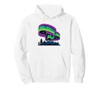 Polar Light Chaser Illustrated Arctic Horizon Silhouette Pullover Hoodie