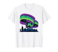 Polar Light Chaser Illustrated Arctic Horizon Silhouette T-Shirt
