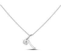 Polar Light Diamonds Sterling Silver Canadian Diamond Initial Pendant Necklace Choose Your Initial A, B, C, D, E, F, G, H, I, J, K, L, M, N, O, P Q R S T U V W X Y Z, T, Metal, Diamond