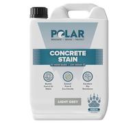 Polar Light Grey Concrete Stain - 5 Litre | Durable, Stain & Slip-Resistant Finish for Interior & Exterior Stone & Concrete Floors | Smooth & Solvent-Free Coating for Driveways, Walkways & Patios