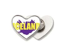 polar light map iceland eu Heart Metal Pin Brooch Clip Love