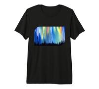 Polar Lights Aurora Borealis Forest Vacation Premium T-Shirt