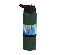 Polar Lights Aurora Borealis Forest Vacation Stainless Steel Insulated Water Bottle