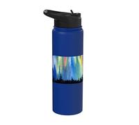Polar Lights Aurora Borealis Forest Vacation Stainless Steel Insulated Water Bottle