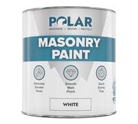 Polar Masonry Emulsion Paint for Multi-Purpose Use 500ml, Matt White for Interior and Exterior Walls and Ceilings, Durable Performance - Matt White, 500ml