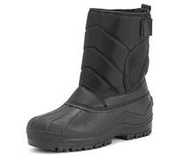 Polar Men’s Waterproof Duck Snow Boots - Lace?Up Winter Outdoor Boots, Fur?Lined & Thermal Insulated, Anti?Slip Rubber Sole for Hiking, Cold & Snow - Black - UK11/45