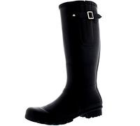 Polar Mens Adjustable Side Rubber Muck Tall Snow Rain Waterproof Wellingtons - Black - UK7/EU41 - BL0236