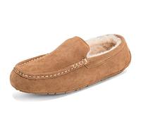 Polar Mens Moccasins Australian Suede House Loafers Shoes Slippers - 10 - TAN44 YC0253