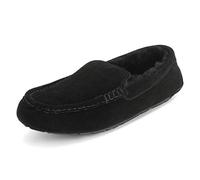 Polar Mens Moccasins Australian Suede House Loafers Shoes Slippers - 14 - BLK48 YC0252
