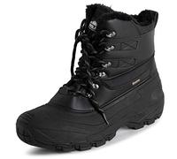 Polar Mens Waterproof Outsole Deep Tread Fully Faux Fur Lined Winter Durable Snow Boots - Black Lace Up - UK9/EU43 - YC0682