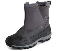 Polar Mens Waterproof Outsole Deep Tread Fully Faux Fur Lined Winter Durable Snow Boots - Grey Pull - UK12/EU46 - YC0685