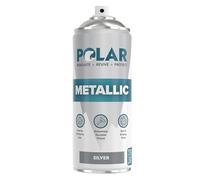 Polar Metallic Spray Paint - For Plastic, Metal, Wood, Glass, Ceramics & Ornaments - Multi-Purpose Scratch-Resistant Coating - Interior & Exterior - Quick Drying & Easy to Apply - Silver - 400 ml