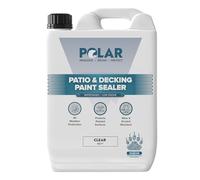 Polar Patio & Decking Paint Sealer, 5 Litre - Fast Drying - Enhanced Surface Protection for Patio & Outdoor Spaces - Fast Drying & Easy Application - Weather & Wear Resistant