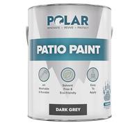 Polar Patio Paint - Dark Grey RAL 7015-2.5 Litres - Outdoor Floor Paint for Concrete, Garden Patio, Stone, Pathway Flags & Paving Slabs - Easy to Use - UV & Weather Resistant