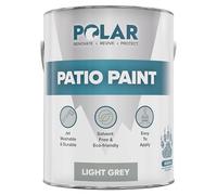 Polar Patio Paint - Light Grey RAL 7035-2.5 Litres - Outdoor Floor Paint for Concrete, Garden Patio, Stone, Pathway Flags & Paving Slabs - Easy to Use - UV & Weather Resistant