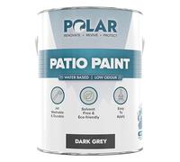 Polar Patio Paint, Outdoor Floor Paint, 5 Litre, Dark Grey | Easy to Use Outdoor Floor Paint for Concrete, Garden Patio & Pathways - UV & Weather Resistant - Covers Up to 55m²