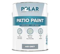 Polar Patio Paint, Outdoor Floor Paint, 5 Litre, Mid Grey | Easy to Use Outdoor Floor Paint for Concrete, Garden Patio & Pathways - UV & Weather Resistant - Covers Up to 55m²