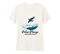 Polar Plunge in Antarctica Freezing Water Penguin Swim Premium T-Shirt