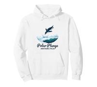Polar Plunge in Antarctica Freezing Water Penguin Swim Pullover Hoodie