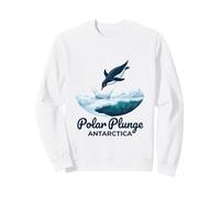 Polar Plunge in Antarctica Freezing Water Penguin Swim Sweatshirt