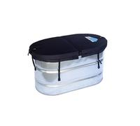 Polar Protector Insulated Hard Cover for 2×2×4 Galvanized Stock Tanks - Magnetic Attachment, Hinged Lid, Weather-Resistant Design For Cold Plunge