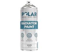 Polar Radiator Spray Paint - 3-in-1 Primer, Under- & Topcoat - Heat Resistant up to 170°C - For Radiators, Hot Pipes & Towel Rails - Satin Finish - White - 400ml