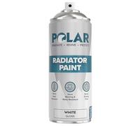 Polar Radiator Spray Paint - 400ml, White - 3-in-1 Primer, Under- & Topcoat - Heat Resistant up to 170°C - For Radiators, Hot Pipes & Towel Rails - Gloss Finish