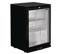 Polar Refrigeration G-Series 180W Back Bar Cooler Fridge with Hinged Door 138 Litre, Black, 2°C to 8°C, 900(H)x600(W)x520(D)mm, 2 Shelves, Capacity 108x 330ml Bottles, Energy Rating D | GL001