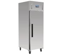 Polar Refrigeration U-Series 350W Single Door Bakery Fridge 850 Litre, Stainless Steel, 2°C to 5°C, 2010(H)x740(W)x990(D)mm, Capacity 18 Trays (600x400mm), Lockable Castors, Energy Rating D | GL180