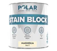 Polar Stain Blocker Paint - Matt Magnolia - 500ml | Ideal for Concrete, Cement, Wood, Brick & Painted Surfaces | Prevents & Removes Stains, Grease, Water Marks & Rust on Internal Walls & Ceilings