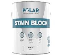 Polar Stain Blocker Paint - Matt White - 2.5 Litres | Ideal for Concrete, Cement, Wood, Brick & Painted Surfaces | Prevents & Removes Stains, Grease, Water Marks & Rust on Internal Walls & Ceilings