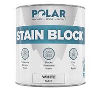 Polar Stain Blocker Paint - Matt White - 500ml | Ideal for Concrete, Cement, Wood, Brick & Painted Surfaces | Prevents & Removes Stains, Grease, Water Marks & Rust on Internal Walls & Ceilings