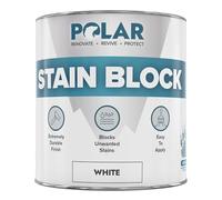 Polar Stain Blocker Paint - Satin White - 500 ml | Ideal for Concrete, Cement, Wood, Brick & Painted Surfaces | Prevents & Removes Stains, Grease, Water Marks & Rust on Internal Walls & Ceilings
