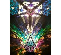Polar Star Large Floor Lamp - LED Colorful Diamond Lights Upgrade Vanity Countertop 3D Prism Projection Night Light for Home Vintage Bohemian for Bedroom Living Room Nightstand Wedding Christmas