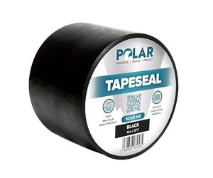 Polar TapeSeal Black - 4" x 5 ft | Rubberised Waterproof Tape for Leaks & Cracks on Roofs, PVC Pipes, Downpipes, Plumbing & Gutters | All-Purpose Indoor & Outdoor Sealant Tape for Lasting Protection