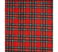 Polar Tartan Fleece Fabric, Traditional Red Scottish Pattern