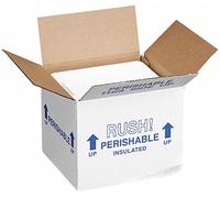 Polar Tech 205C Thermo Chill Insulated Carton with Foam Shipper, Small, 6" Length x 5" Width x 6-1/2" Depth (Case of 2)