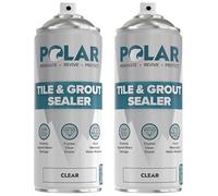 Polar Tile & Grout Sealer Clear Spray - 2 x 400ml - Instantly Waterproofs and Protects Floor Tile Grout on Bathroom, Shower & Kitchen Tiles, Stone Masonry - For Interior & Exterior Surfaces