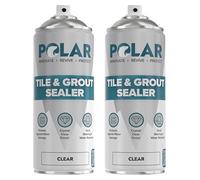 Polar Tile & Grout Sealer Clear Spray - 2 x 400ml - Instantly Waterproofs and Protects Floor Tile on Bathroom, Shower & Kitchen Tiles, Stone Masonry - For Interior & Exterior Surfaces