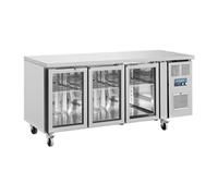 Polar U-Series 3 Door Counter Fridge with Glass Doors