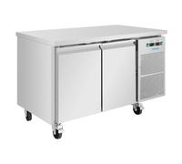 Polar U-Series Commercial Double Door Counter Fridge Freezer 124L, 124Ltr